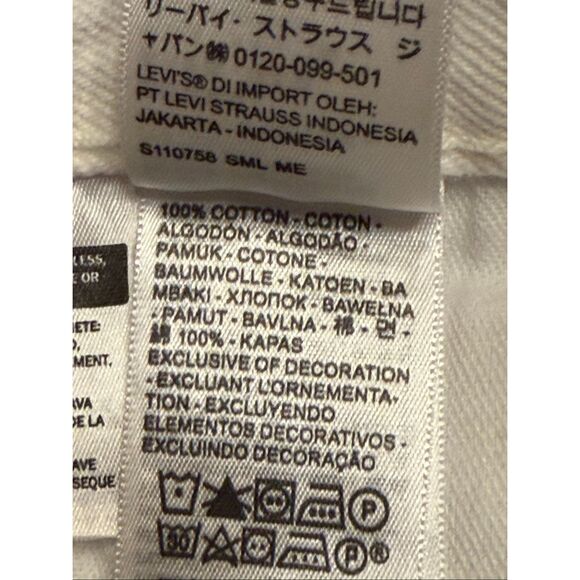 Levi's 501 ORIGINAL FIT MEN'S JEANS Size 31x32 White nwt (6320) - Picture 6 of 7